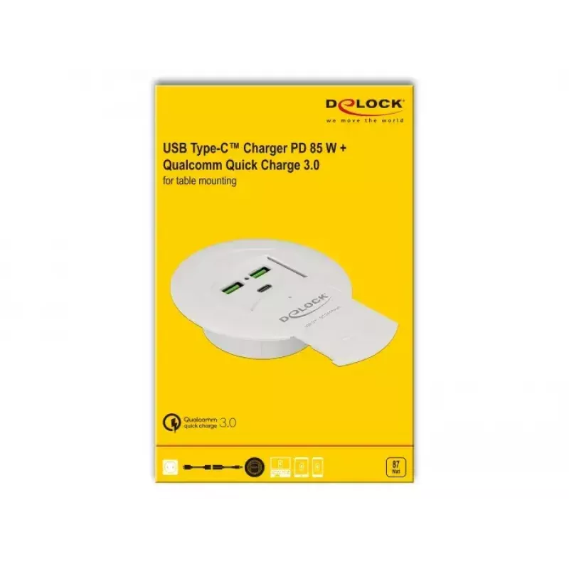 Cargador DeLOCK 64065 cargador de dispositivos móviles smartphone blanco