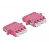 Delock 86542 acoplador de fibra óptica LC Quad Multimode, morado, 2 uds.
