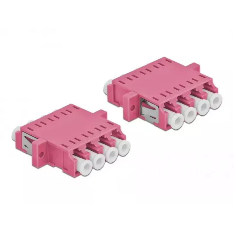 Delock 86542 acoplador de fibra óptica LC Quad Multimode, morado, 2 uds.