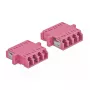Delock 86542 acoplador de fibra óptica LC Quad Multimode, morado, 2 uds.
