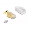 Conectores modulares RJ45 DeLOCK cable de red set de 25 uds. Cat.7 oro blanco