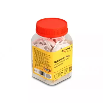 Conectores modulares RJ45 DeLOCK cable de red set de 25 uds. Cat.7 oro blanco