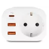 Adaptador de enchufe DeLOCK 11498 tipo E/F híbrido tipo F blanco