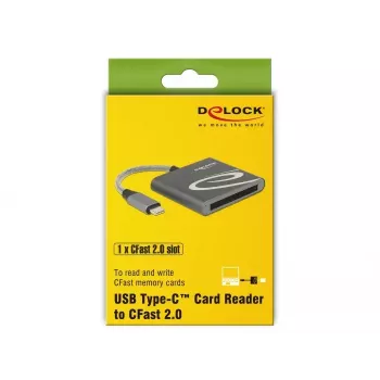 Lector de tarjetas DeLOCK 91745 USB 3.2 Gen 1 Type-C negro plateado