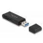 Lector de tarjetas DeLOCK 91002 USB negro MicroSD SD SDHC SDXC 5000 Mbit/s