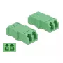 DeLOCK acoplador de fibra óptica LC dúplex conector hembra a conector hembra LC dúplex 4 uds.