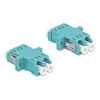 DeLOCK adaptador de fibra óptica LC conector hembra-conector hembra OM3 dúplex (pack de 2)