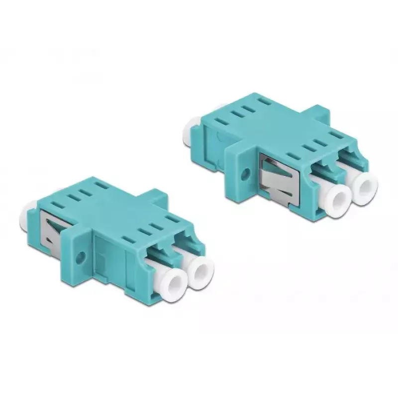 DeLOCK adaptador de fibra óptica LC conector hembra-conector hembra OM3 dúplex (pack de 2)
