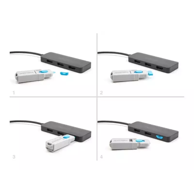 DeLOCK set de bloqueo de puertos HDMI 4 uds. + herramienta de desbloqueo conectores hembra HDMI