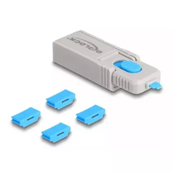 DeLOCK set de bloqueo de puertos HDMI 4 uds. + herramienta de desbloqueo conectores hembra HDMI