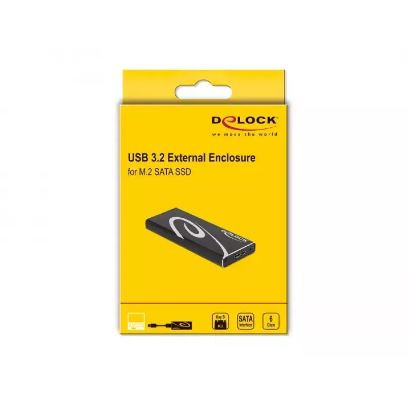Carcasa SSD DeLOCK 42007 negra M.2