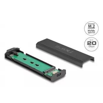 Carcasa SSD DeLOCK 42031 negra M.2 PCIe SATA 20 Gbit/s