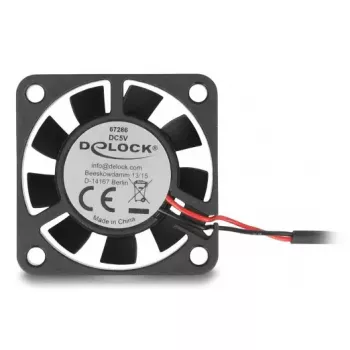 Ventilador para carcasa de ordenador DELOCK 4 cm (40 x 40 x 10 mm), rodamiento de bolas, 0,18 m³/h, 5 V DC, negro