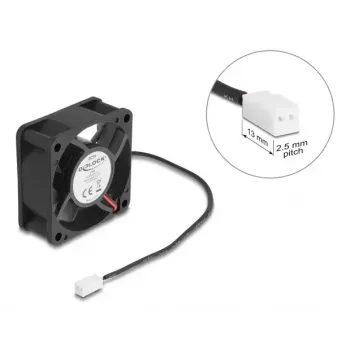 Ventilador para carcasa de ordenador DELOCK 67289 6 cm, rodamiento de bolas, 0,71 m³/h, 5 V DC, negro