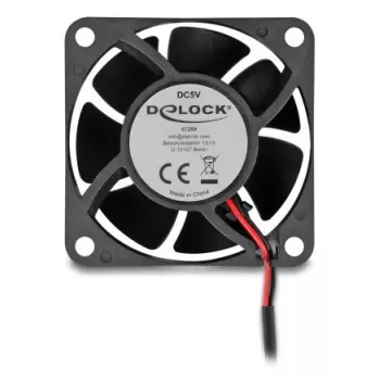 Ventilador para carcasa de ordenador DELOCK 67289 6 cm, rodamiento de bolas, 0,71 m³/h, 5 V DC, negro