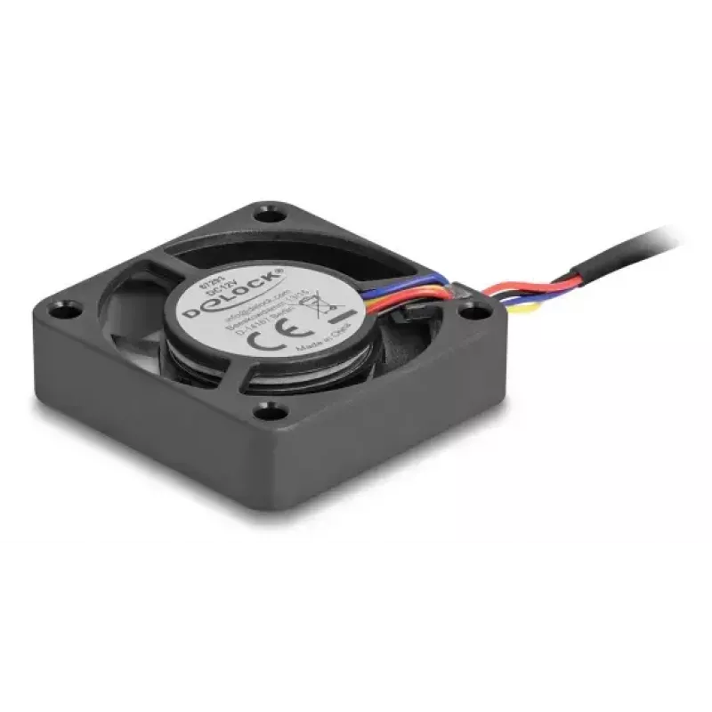 DeLOCK 67293 Ventilador axial 12 V DC, 40 x 40 x 10 mm, negro