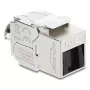 Módulo Keystone DELOCK conector hembra RJ45 a LSA Cat.8.1 apantallado con clip de bloqueo y tapa antipolvo