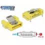 Conector de cable DELOCK 89887 — conector SATA, níquel/amarillo, 8×12×15 mm