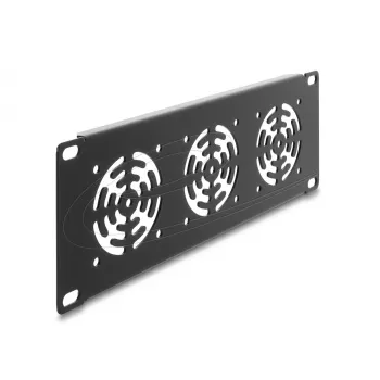 Placa cubierta DeLOCK 67431 con 3 ventiladores integrados de 60×60 mm, metal, gris oscuro, 1 ud.