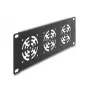 Placa cubierta DeLOCK 67431 con 3 ventiladores integrados de 60×60 mm, metal, gris oscuro, 1 ud.