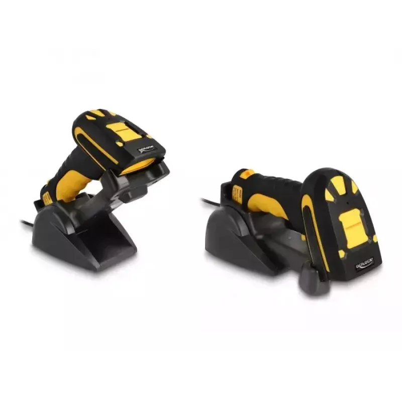 Lector de códigos de barras portátil DeLOCK 90586 1D 2D inalámbrico Bluetooth base de carga por inducción