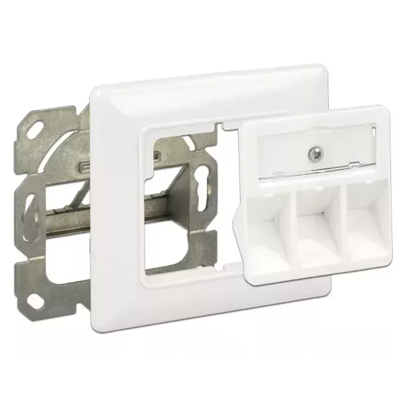Toma de pared RJ-45 DeLOCK 86194 plata blanco