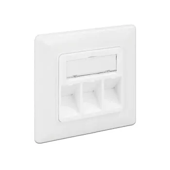Toma de pared RJ-45 DeLOCK 86194 plata blanco