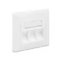Toma de pared RJ-45 DeLOCK 86194 plata blanco