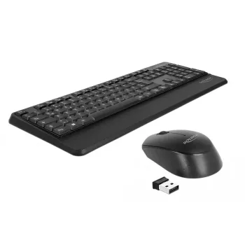 Teclado ratón incluido DeLOCK 12674 universal RF inalámbrico QWERTZ alemán negro