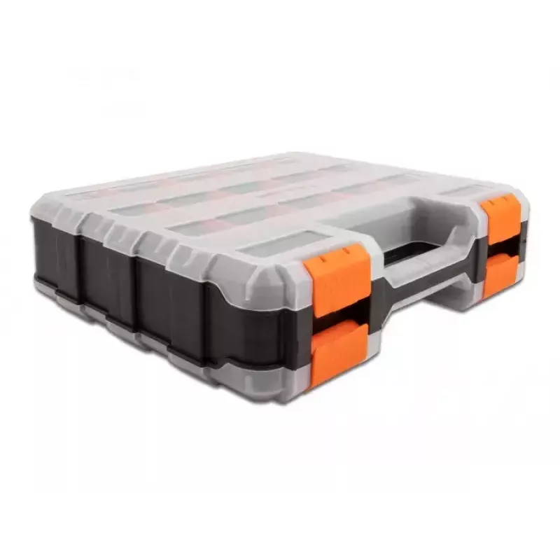 Caja de almacenamiento DeLOCK 18417 rectangular plástico negro naranja 270x320x80mm