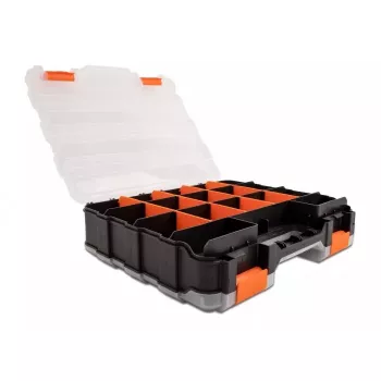 Caja de almacenamiento DeLOCK 18417 rectangular plástico negro naranja 270x320x80mm