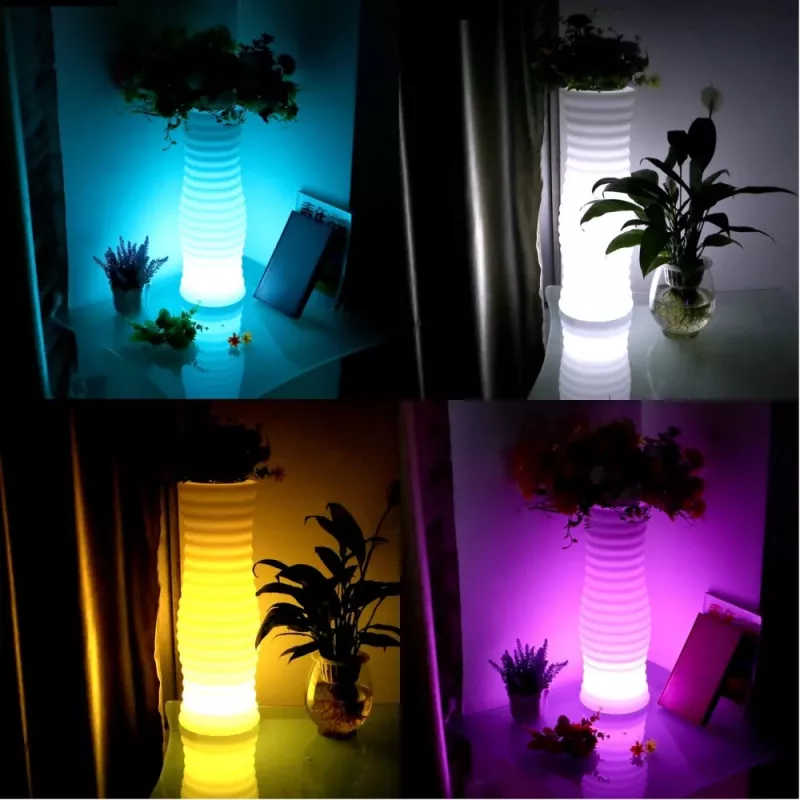 Techly I-LED maceta blanca plástico 1 ud.