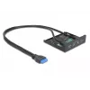 Panel frontal DeLOCK 3,5 inch USB 3.2 Gen 1 2 x USB Type-A HD-Audio