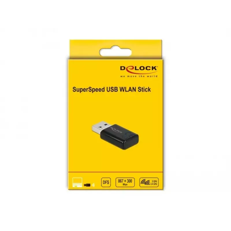 Tarjeta de red DeLOCK 12550 WLAN USB doble banda Wi-Fi 5