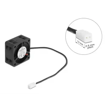 Ventilador DELOCK 67287 axial 4 cm, 5 V DC, rodamiento de bolas, 0,19 m³/h, negro
