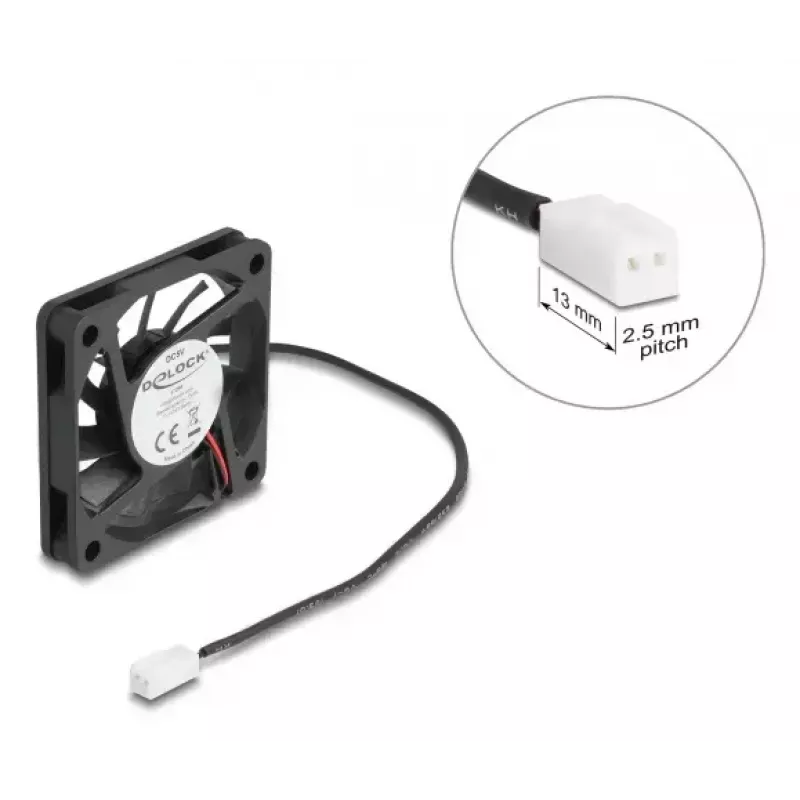 DeLOCK 67288 ventilador axial, 5 V DC, 60 x 60 x 10 mm, negro