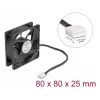 Ventilador DeLOCK 67301 8 cm negro rodamiento de bolas 0,97 m³/h