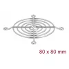 Rejilla para ventilador DELOCK 67306 — metal 75,5 × 75,5 mm para ventilador de refrigeración de PC