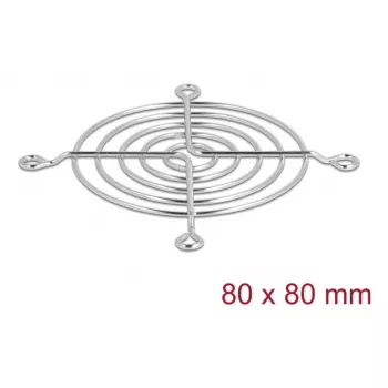 Rejilla para ventilador DELOCK 67306 — metal 75,5 × 75,5 mm para ventilador de refrigeración de PC