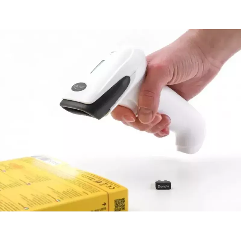 Lector de códigos de barras de mano DeLOCK 90587 1D 2D inalámbrico Bluetooth USB blanco