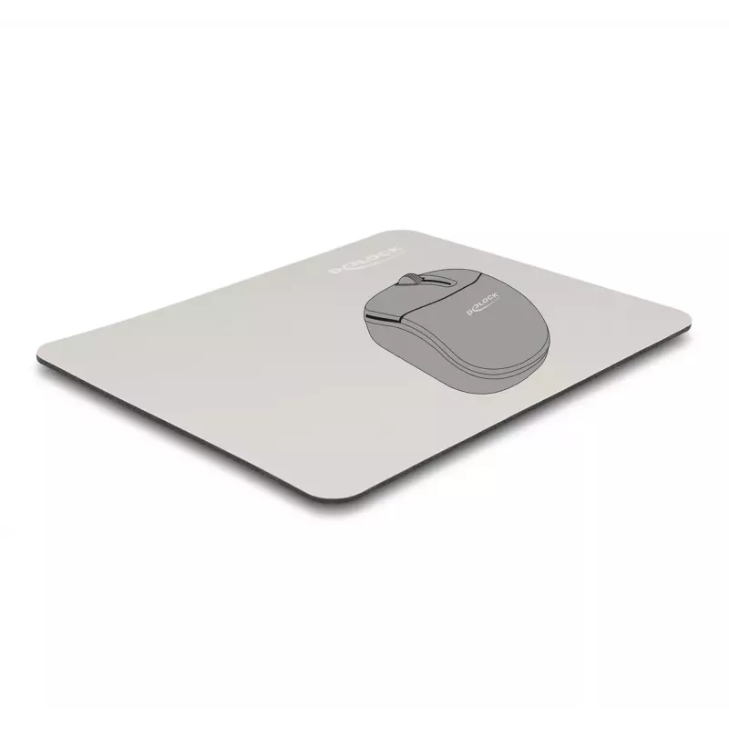 DELOCK 12147 Alfombrilla de ratón gris 180x220 mm goma antideslizante