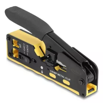 Alicates de crimpado DELOCK 90583 para conectores 6P/8P RJ45 RJ11 Cat.5/6/7 con cuchilla y pelacables