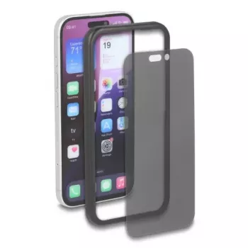 Protector de pantalla/trasera de cristal templado con privacidad para Apple iPhone 16 — DELOCK 81281, resistente a golpes y arañazos, negro/transparente, 1 ud.