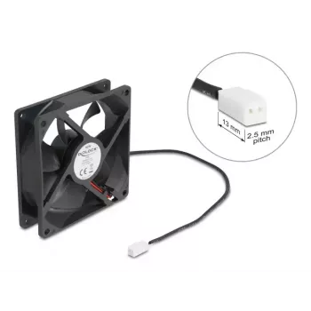 DELOCK Ventilador para caja de ordenador 92 mm 5 V DC rodamiento de bolas 1,02 m³/h negro (modelo 67291)