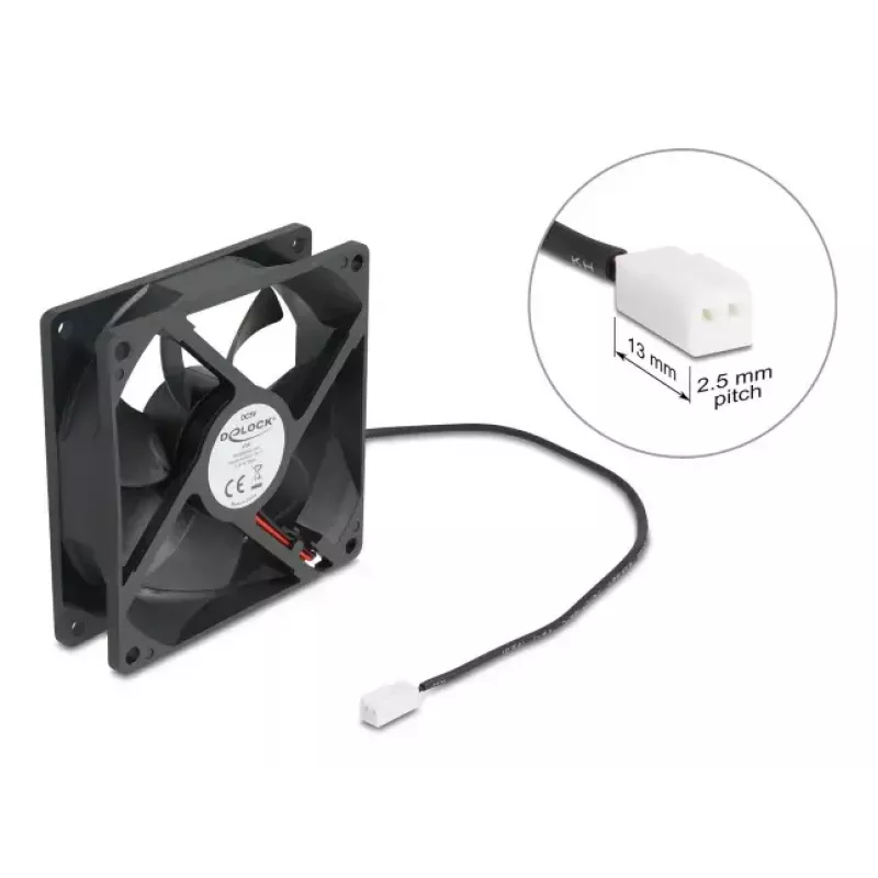 Delock 67291 ventilador axial 5 V DC, 92 x 92 x 25 mm, negro