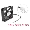 Delock 67292 ventilador axial 5 V DC, 120 x 120 x 25 mm, negro