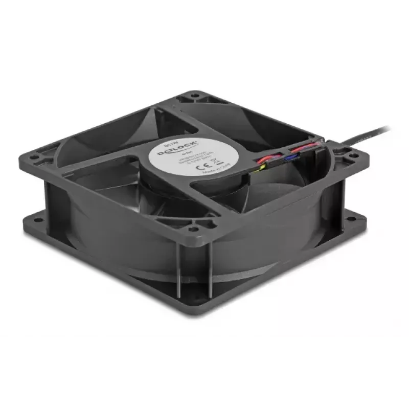 Delock 67298 ventilador axial 12 V DC, 120 x 120 x 38 mm, negro