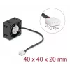 Delock 67299 ventilador axial 24 V DC, 40 x 40 x 20 mm, negro