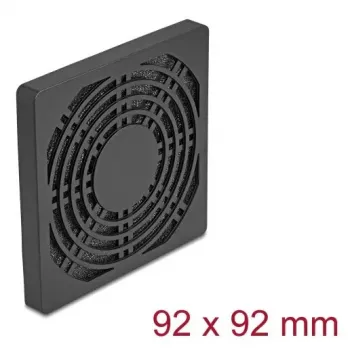 Rejilla para ventilador DELOCK 67312, ABS negro, 96,5×96,5 mm, patrón de montaje 92,5×92,5 mm