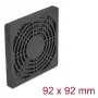 Rejilla para ventilador DELOCK 67312, ABS negro, 96,5×96,5 mm, patrón de montaje 92,5×92,5 mm